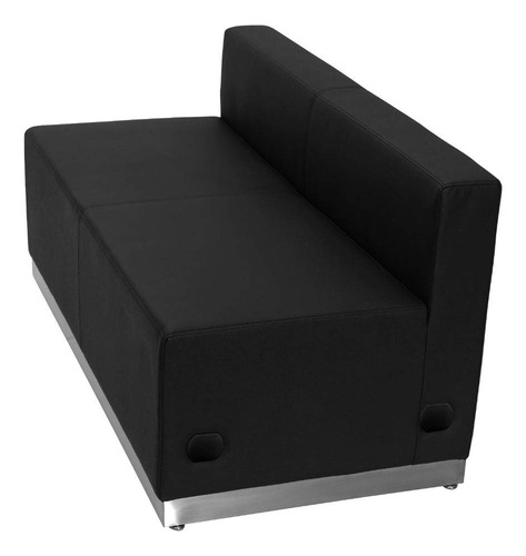 Flash Furniture - 2 Asientos De Amor, Color Negro