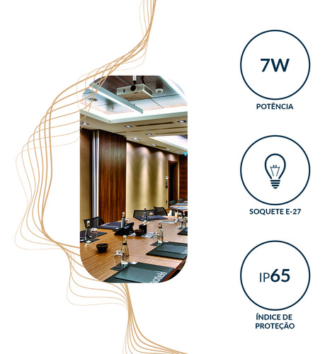 Lampada Led Par20 7w 6500k Branco Frio E27 127/220v Ip65 Preto Cod: 350091370 Deluxe By Avant