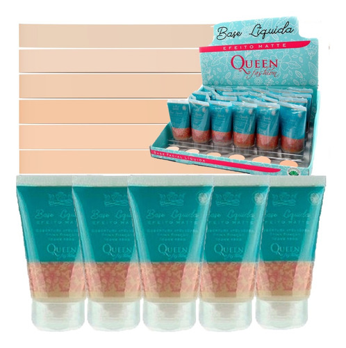 24 Bases Matte Hd Queen  Nova Fórmula Com Provadores Atacado