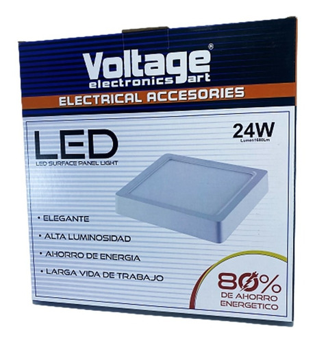 Lampara Led Cuadrada Panel 24w Sobreponer