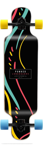 Punked Bamboo Longboard Skateboard Freestyle 40» X 9.7...