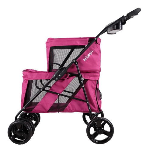 Imagen 5 de 10 de Cochecito Doble Paseo Ibiyaya Decker Pet Bus Mascotas 21 Kg
