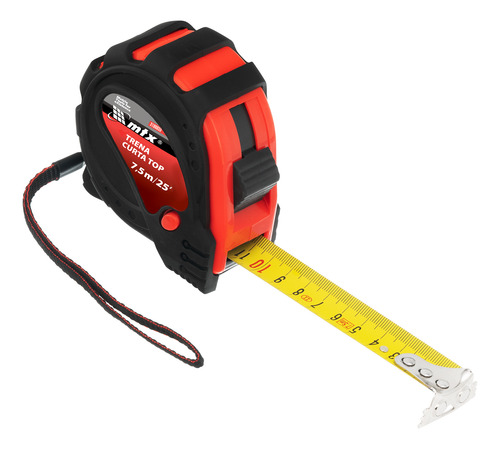 Trena Curta 7,5m 25mm Fita Metal Com Gancho Magnetico Mtx