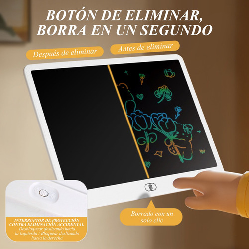 16in Lcd Pizarras Mágicas Portátil Para Niños Pizarra Lcd Hd