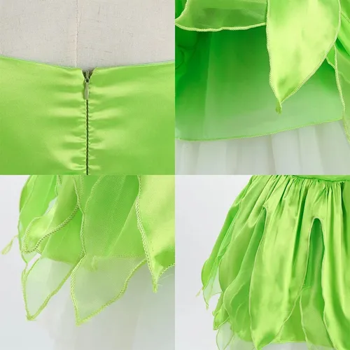 1pcs Vestido Princesa Tinker Bell Para Niña Cosplay Vestido