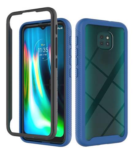 Funda Protectora Azul Real Para Motorola Moto G9 Play