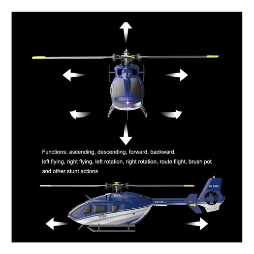 Ec135 C187 Aircrafa Heli De Control Remoto Helicóptero Rc Rc