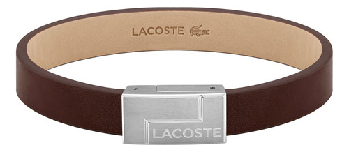 Pulseira Masculina Lacoste Couro Marrom - 2040071