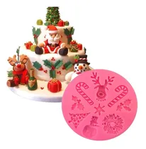 Comprar Molde Silicona Reno Bastón De Caramelo Muñeco Navidad   