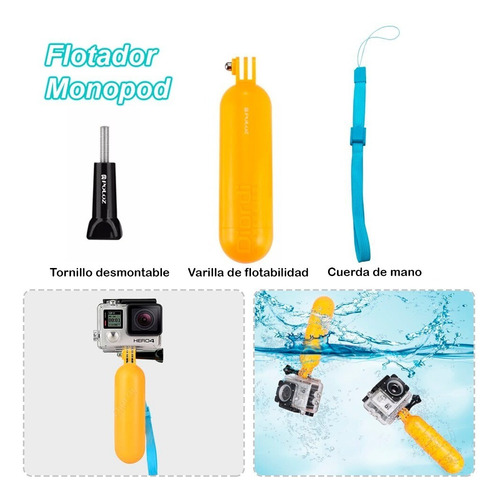 Imagen 3 de 12 de Gopro Puluz Kit 53 Accesorios Cámara Acción Go Pro Tda Lince
