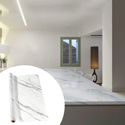 1 Rollo Grueso Pvc Mármol Contacto Papel Autoadhesivo Pelar