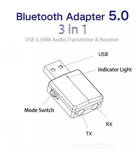 Imagen 2 de 5 de Transmisor Y Receptor Audio Realtec Bluetooth 5.0