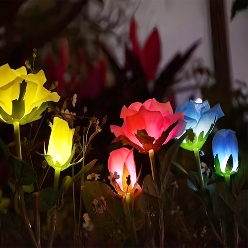 Luces Solares De Flores Al Aire Libre Para Decoración De Jar