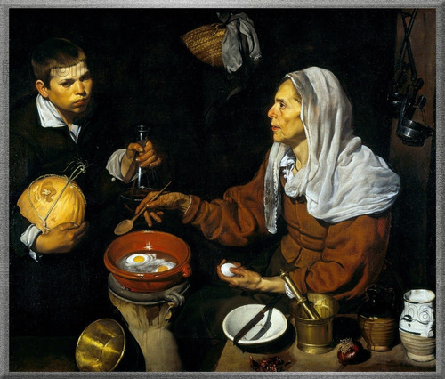 Cuadro Anciana Cocinando Huevos - D. Velázquez - Aprox 1618