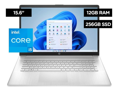 Laptop Hp 15.6  Core I5 12gb Ram 256gb Ssd Touch W11 Plata