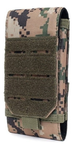 Funda Militar Para Celular Mochila Molle Tactica Policia R10 Color Digital Verde