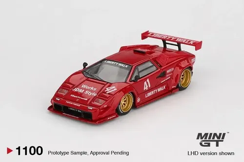 MINI GT LIBERTY WALK LAMBORGHINI　X２台 Mini GT Lamborghini Countach LB-Works 1:64 2026 Vermelho | Frete