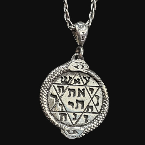 Medalla Sello Rey Salomon Kabbalah 2,2 Cm 7 Gr Plata Art 176
