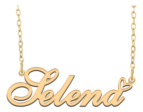 Ronkahshow Selena Nombre De Colgante Personalizado Collar De