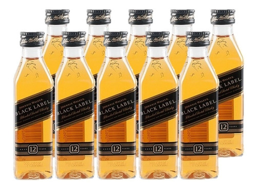 Johnnie Walker Black Label 50ml Miniatura X12 Uds (plástico)