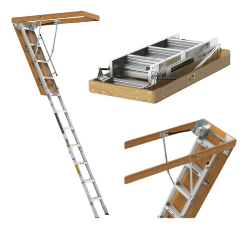 Escalera Para Ático Plegable De Aluminio 3.2 Mt