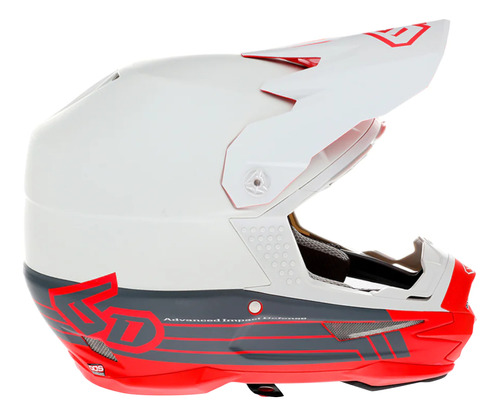 Capacete 6d  Atr1 Motocross Trilha Enduro Offroad Vermelho