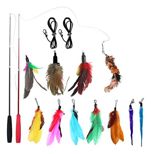 Petstie Cat Feather Teaser Toy, 2pcs  Petstie_091123050000ve