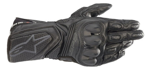 Guante Alpinestars Sp-8 V3, negro y negro, en piel protectora, color negro, talla M - M