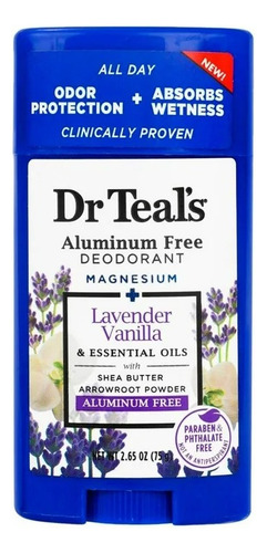 3 Pzas Desodorante Dr. Teal's En Barra Con Aroma Lavanda Vai