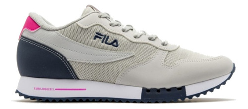 Zapatillas Fila Euro Jogger color plata/marino/rosa - adulto 39 AR