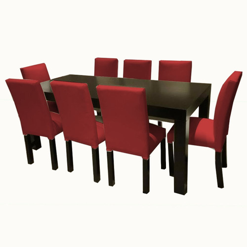 Juego De Comedor Mesa 2,2 X 0,9 Mas 10 Sillas Ecocuero