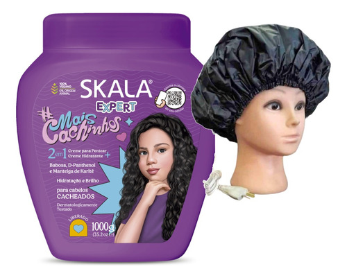 Mais Cachinhos Kids Skala Mascara Vegana 1kg+gorro Eléctrico