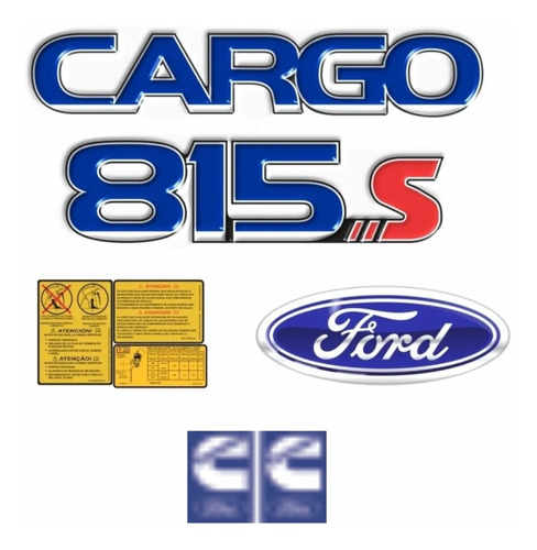 Adesivos Emblema Caminhão Compatível Ford Cargo 815s Kit09