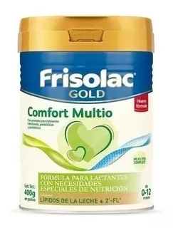 Leche de fórmula en polvo Frisolac Gold Comfort Multio en lata de 1 de 400g - 0 a 12 meses