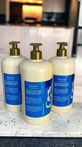 Kit 3 Shampoo Brilho Natural Neutro 1 L Bio Extratus K7839