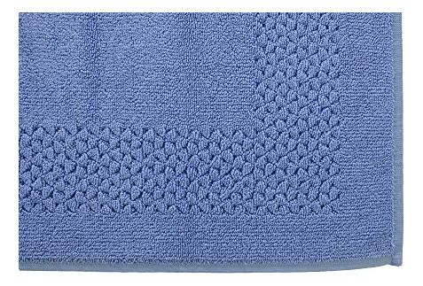 Juego De 2 Alfombras De Baño 100% Algodón Azul Oscuro