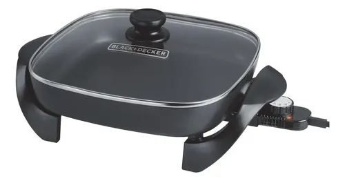 Sartén Eléctrico Black + Decker Sk1212b A Vapor Negro 1200w 1
