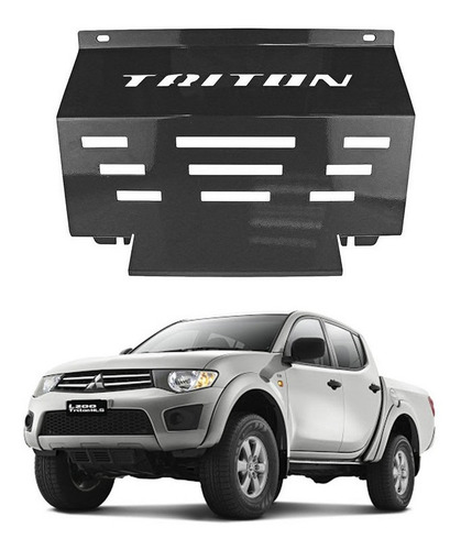 Imagem 1 de 2 de Protetor De Motor Para L200 Triton Savana 2013 Preto