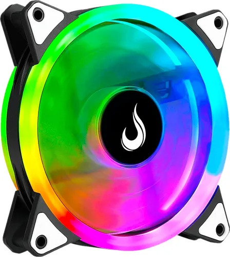 Kit 6 Cooler Fan Rise Mode 120mm Dual Led Rgb Controlável Azul