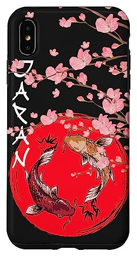 Funda Para iPhone XS Max Koi Fish Ying Yang Japanese Flag Ja