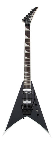 Guitarra elétrica Jackson JS Series King V JS32 de  choupo black with white bevels brilhante com diapasão de amaranto