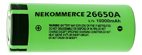 Bateria 26650 Recargable 3,7v 10000mah Pila Sin Teton