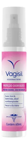 Desodorante Íntimo Vagisil Odor Block Previne Odores 60ml