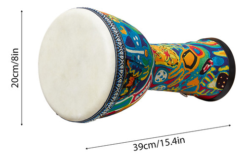 Tambor Africano De Pvc Con Cuerpo De Tambor De 8 Pulgadas, S