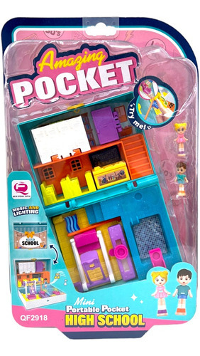 Playset Muñeca Pocket High School Con Luz Y Sonido