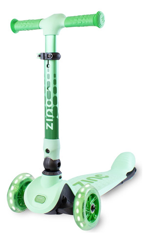 Zinc Flyte - Patinete Plegable De Tres Ruedas, Color Verde B