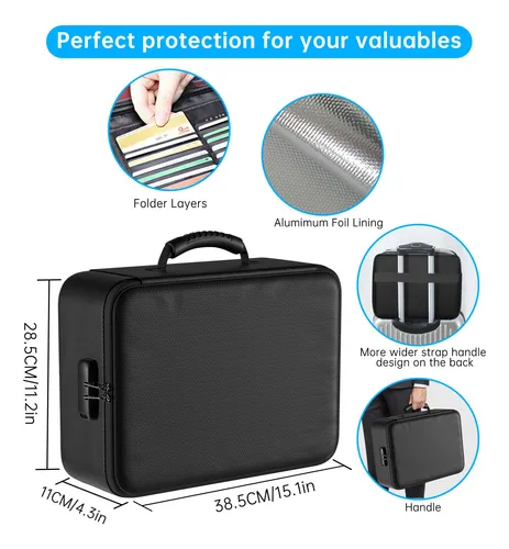 Engpow Bolsa De Documentos Ignifuga De 5200 °f Con Cerradura