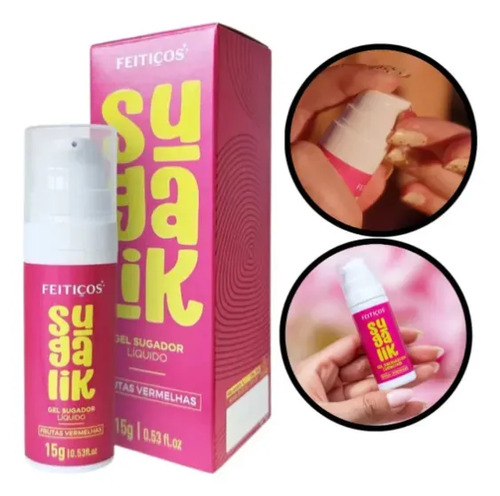 Gel Sugador Líquido Sugalik Sabor Frutas Vermelhas 15g Feitiços