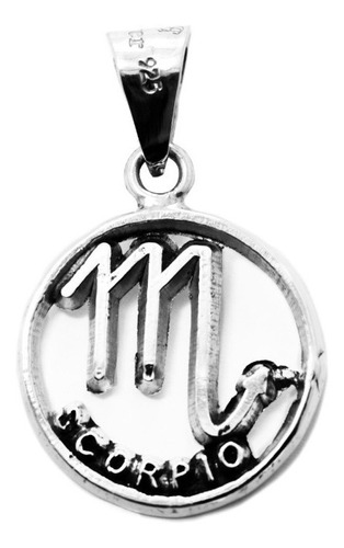 Dije De  Plata Signo Zodiaco Escorpion