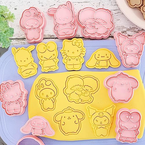8 Unidades De Bonitos Cortadores De Galletas Con Estampado D